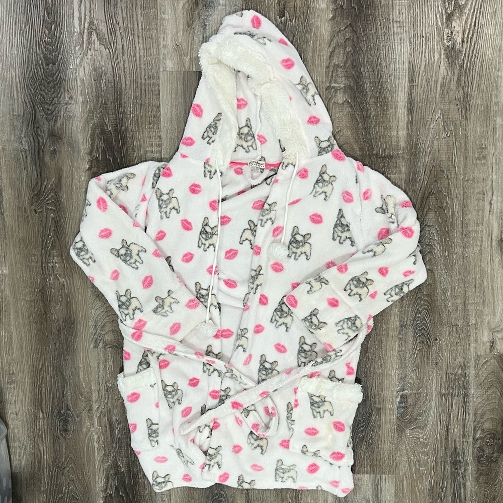 PJ Salvage French Bulldog Fuzzy Robe